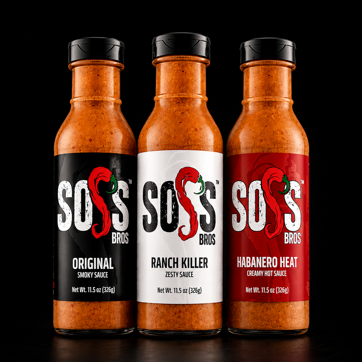The Three Amigos Variety Pack | SOSS Bros Sauce Gift Set