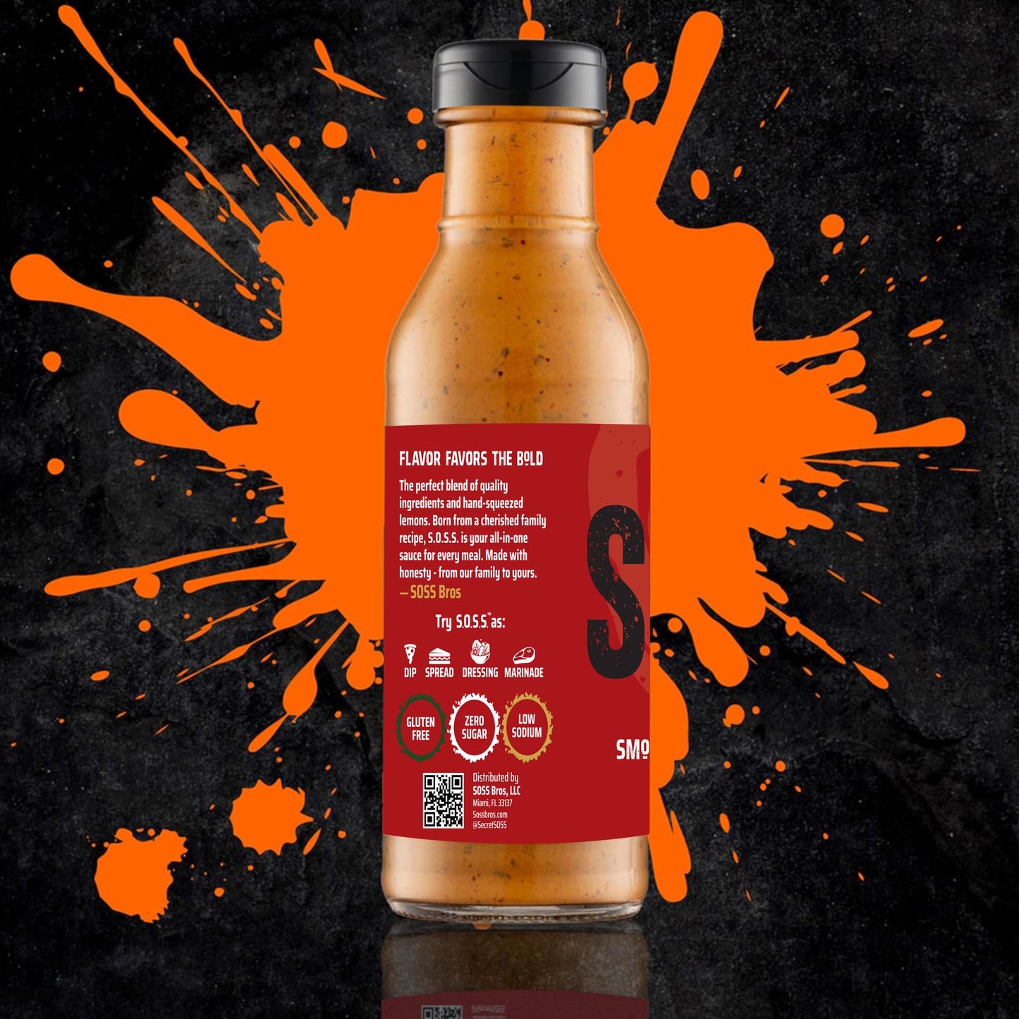 SOSS RED (Hot) The First-Ever Creamy Hot Sauce. Tactical Heat. Zero Sacrifice