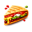 Illustration of a colorful sandwich